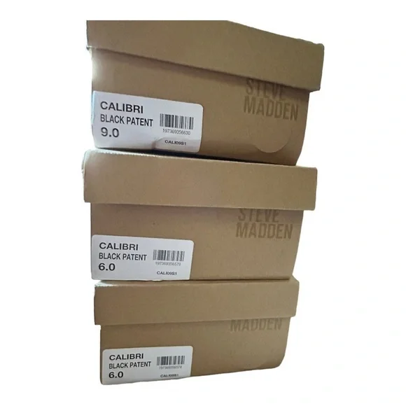 Steve Madden CALIBRI BLACK PATENT Slingback shoes - Picture 13 of 13